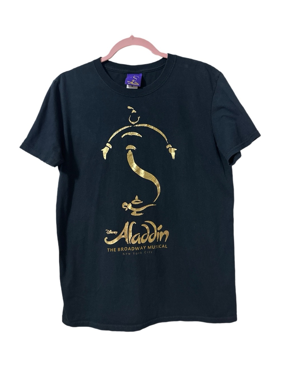 #105 Disney Aladdin Black T-Shirt with Gold Foil Graphic